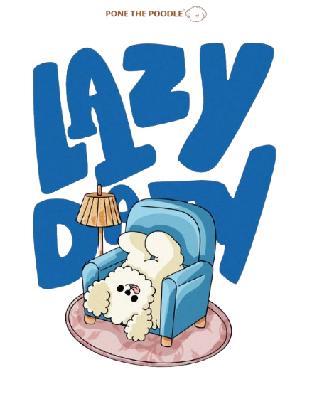 Gambar desain Lazy Day siap cetak
